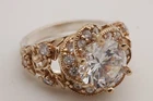 Special Design! Turkish Handmade Jewelry Flower White  925 Silver Ring