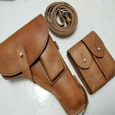 3-pc Suit Vietnam War China 54 Type TT Tokarev Pistol Leather Holster With Strap