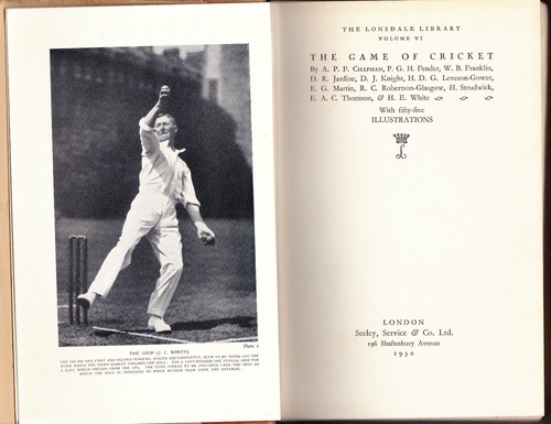 Lonsdale Library Vol VI in Scarce Dustwrapper - CRICKET - 1st 1930 - PGH Fender - Imagen 4 de 4