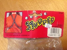 Double STUDDED BLACK BELT PUNK Metal ROCK HALLOWEEN COSTUME 1990 Forum Novelties