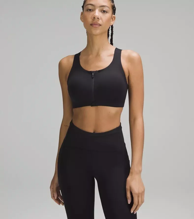 Lululemon Women's Enlite Front Zip Bra High Support in Black