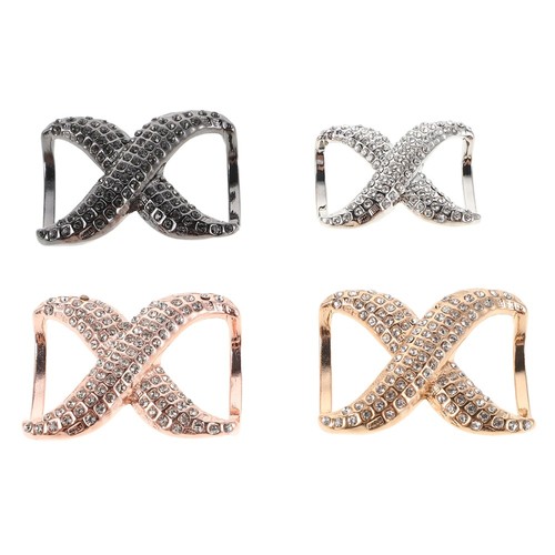 Clip Ceinture PATIKIL 10 Pcs Anneau En Soie Pour Foulard Clip Strass Attache Ceinture Boucle écharpe élégante