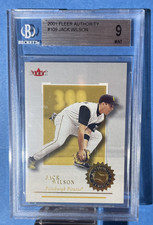 2001 Fleer Authority Jack Wilson Rookie Card, BGS Mint 9  Limited To 2001 Cards. rookie card picture