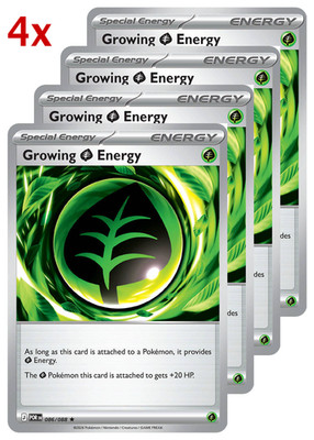 Pokémon TCG 4x Growing Grass Energy Holo Playset NM