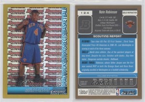 2005-06 Bowman Draft Chrome Gold Refractor /50 Nate Robinson #124 Rookie RC