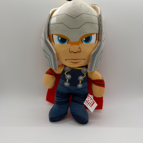 Marvel Thor Chibi Plush Toy Stuffed Character Hero Red Cape 7in Collector - Picture 3 of 9