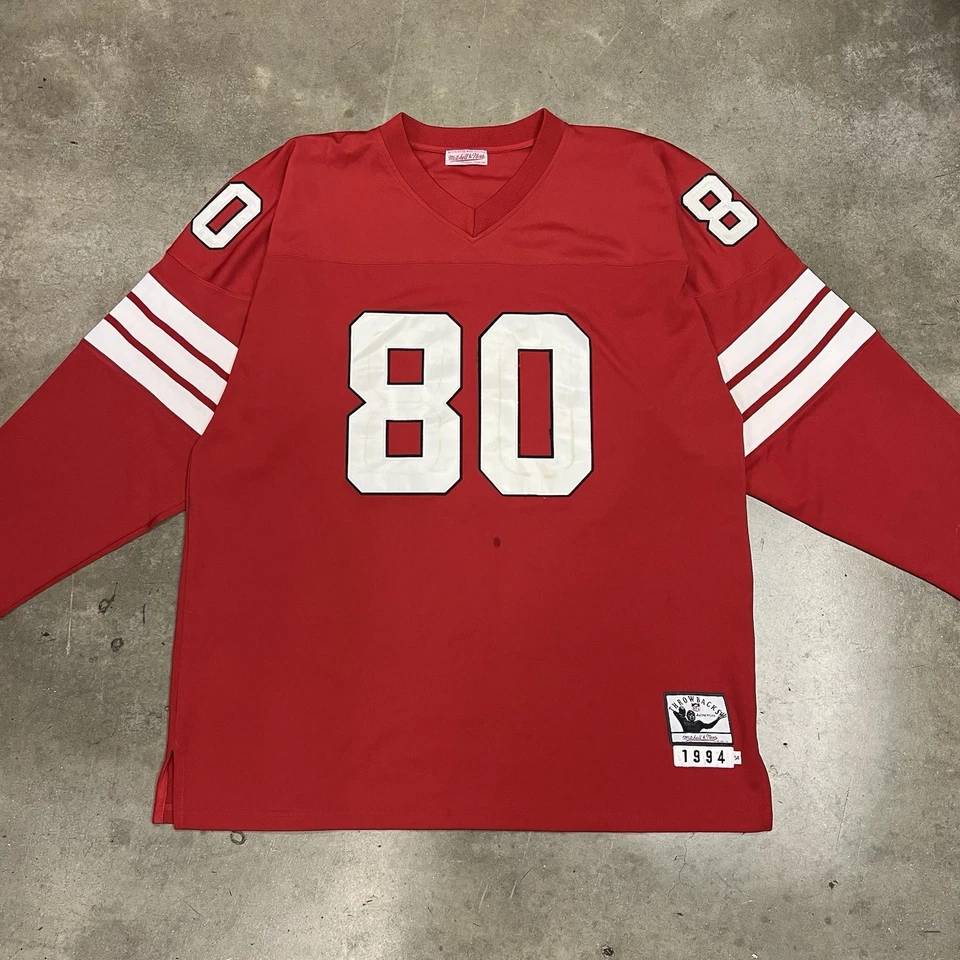 Camiseta deportiva auténtica Jerry Rice Mitchell & Ness #80 San Francisco 49ers Niners 1994 Foto 4 de 4
