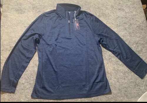 NWT Men’s Vineyard Vines Performance Sankaty Quarter Zip Blue Depth NEW - $39.99