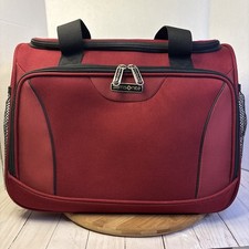 Borsone da trasporto Samsonite rosso con cinghia trolley doppio manico tasche esterne