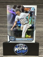 2022 BOWMAN CHROME EDWARD CABRERA ROOKIE CARD (RC) REFRACTOR /499 MIAMI #44. rookie card picture