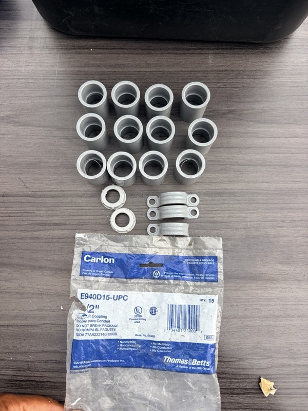 Carlon 1/2 in ENT Conduit Coupling, Gray PVC/Plastic, E940D15-UPC