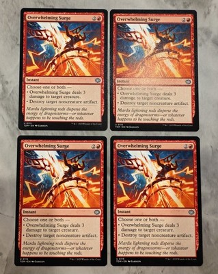Overwhelming Surge (Playset X4) MTG Tarkir TDM Red Instant Damage Destroy | NM