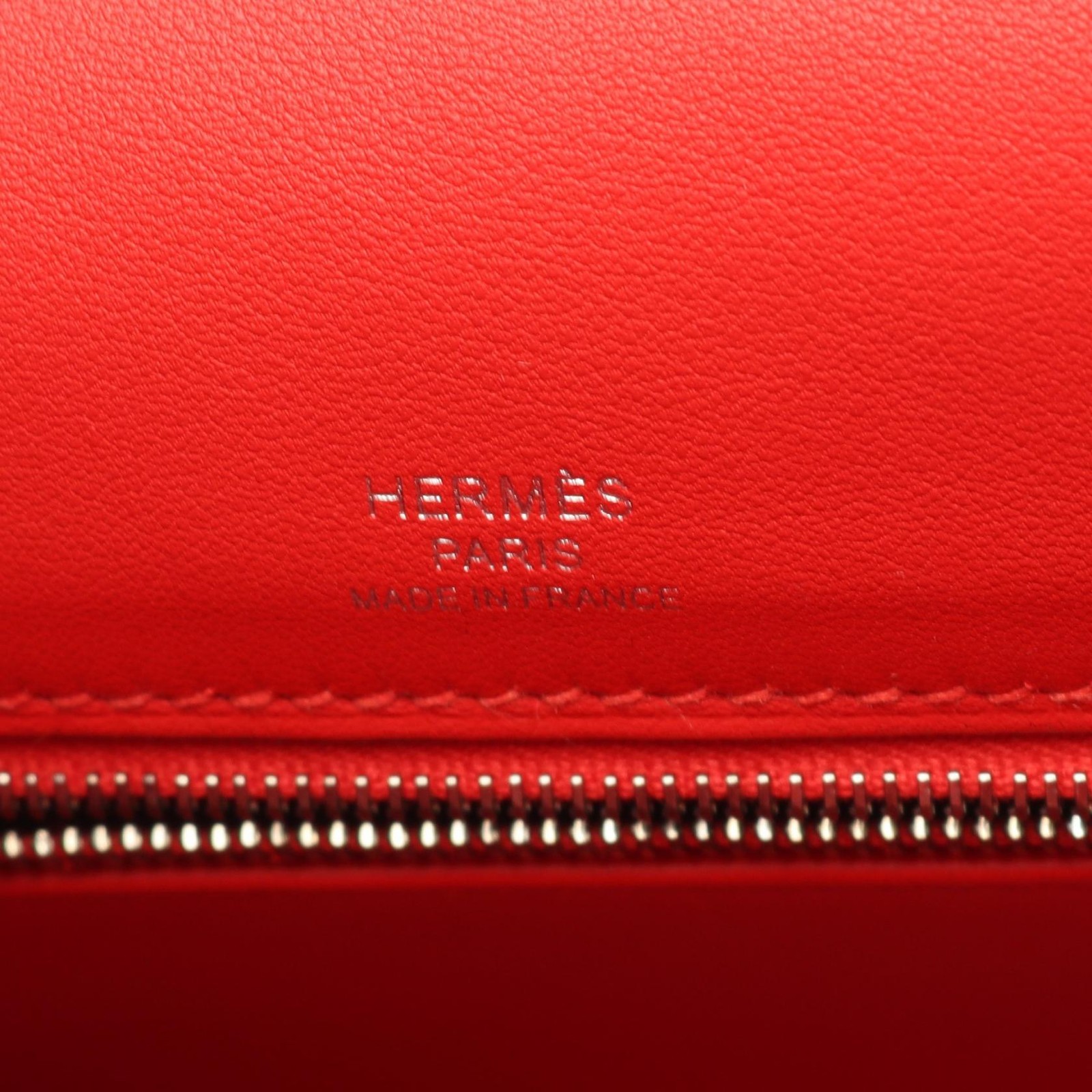 HERMES Kelly 28 shoulder Handbag D Toile H canvas Swift Ecru rouge coeur SHW thumbnail 4