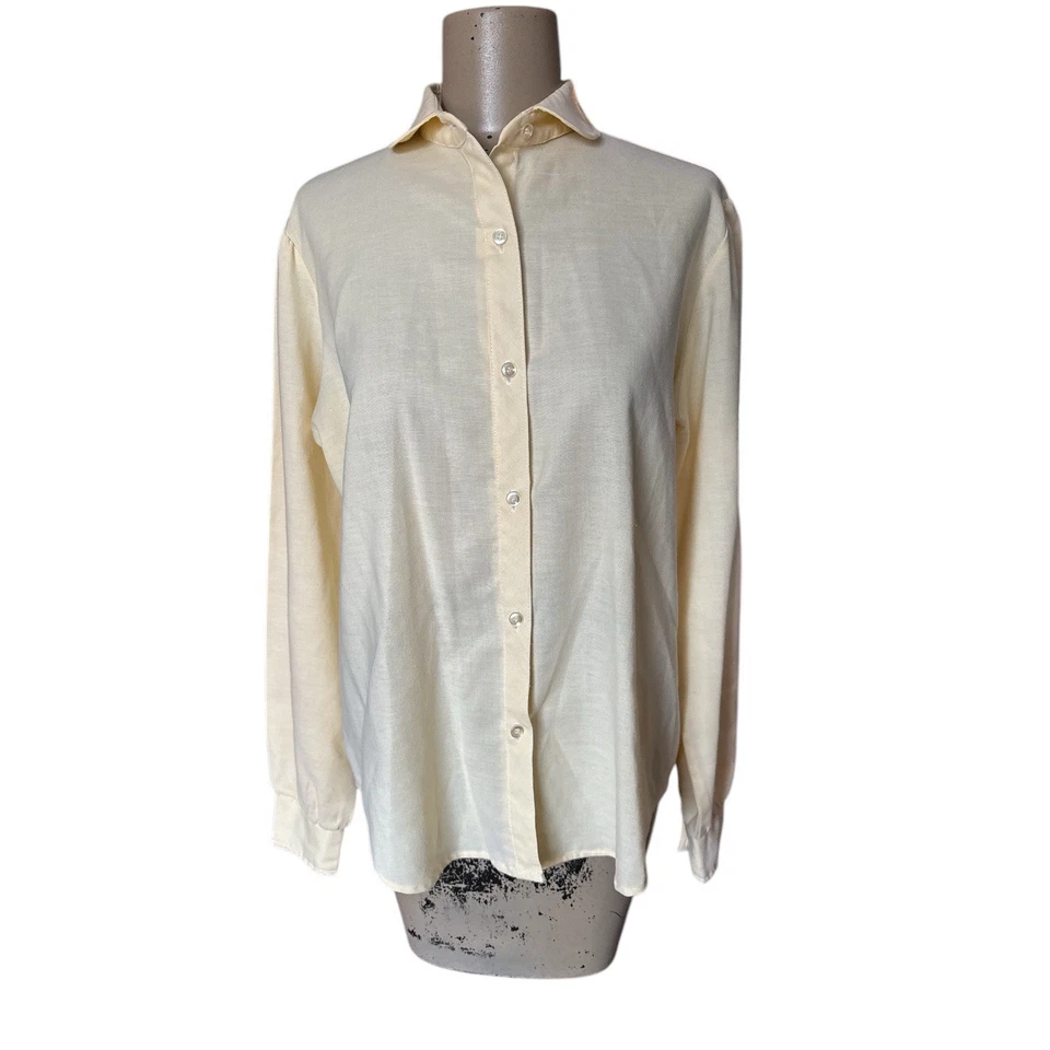 Vintage 80’s Ely Glad Rags Yellow Button Up Blouse Mallard Duck Juniors 11/12 - Image 2 of 4