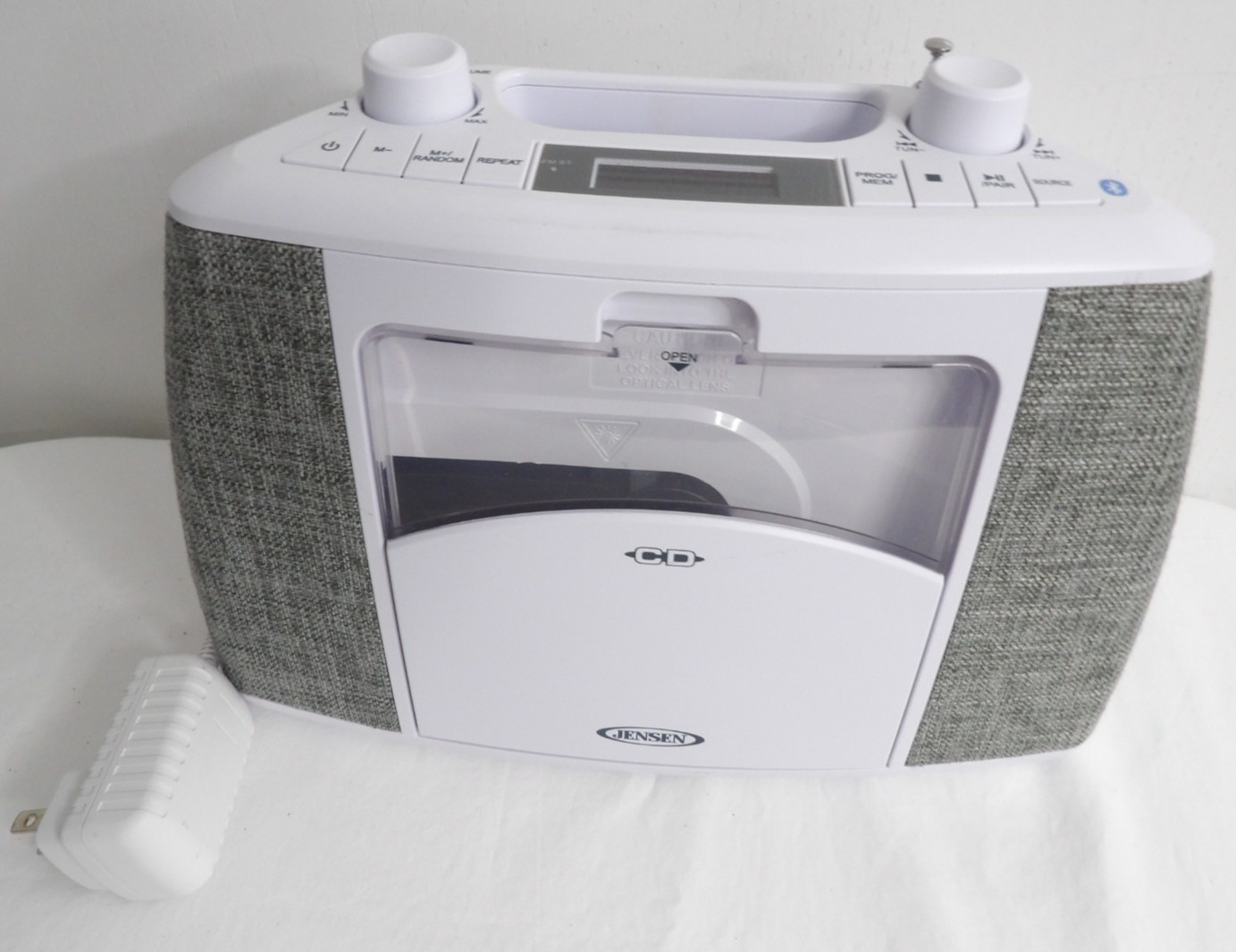 JENSEN CD-565 TABLETOP CD PLAYER FM RADIO BLUETOOTH MUSIC SYSTEM AC/DC EUC