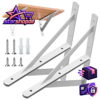 Regalhalterungen Schwerlast 90 Grad Metall RegalträGer Weiß 300×190Mm 4 StüCk