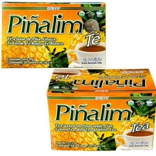 Pinalim Tea/Te De Pinalim, Pineapple, Flax, Green Tea, White Tea (2 boxes)