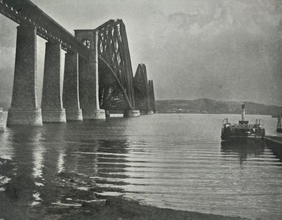 Dramatische Studie der Forth Bridge 1914 von J C Warburg 1867-1931