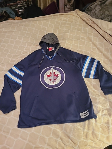 Reebox NHL Winnipeg Jets Pullover Jersey Hoodie - Men’s 2X LARGE - Picture 1 of 14