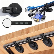 Cable Management Under Desk, 2026 New Upgraded Cord Organizer, 12 Pcs, Black