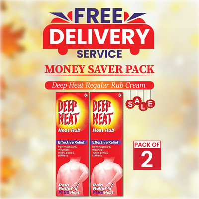 Deep Heat Regular Rub Cream 100g   PACK OF 2
