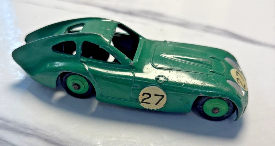 Coche fundido a presión verde Meccano Inglaterra años 50 Dinky Toys Bristol 450 #163 vintage Foto 2 de 4