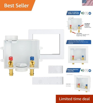 #ad #ad White Washing Machine Outlet Box Copper Inlet Center Drain $72.98