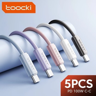 5x USB C auf USB C Ladekabel 100W 5A Type C Schnellladekabel Samsung Xiaomi Poco