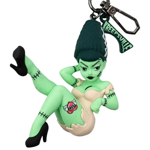 Kreepsville 666 Monster Bride 3D Vinyl Keychain Carabiner Mini Clip Rockabilly - product listing photo