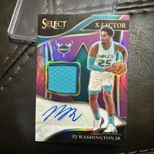 2021-22 Select Purple Prizm PJ WASHINGTON JR. Patch Auto #XF-PJW 57/99 