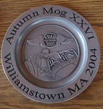 Vintage The Wilton Co. Pewter Decorative Dish Autumn Mog Williamstown MA 2004