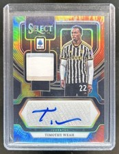 2023-24 Panini Select Serie A Timothy Weah Auto Memorabilia Jersey Tie Dye #/15