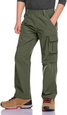 Boy s Hiking Cargo Pants, Water Resistant UPF 50 Quick Dry Youth Casual Outd...