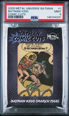 2025 metal universe batman Batman #200 Comic Cuts #1 PSA 9 POP 1
