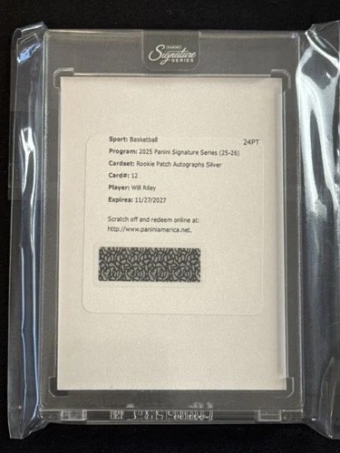 2025 Topps Signature Will Riley Base (RAW)