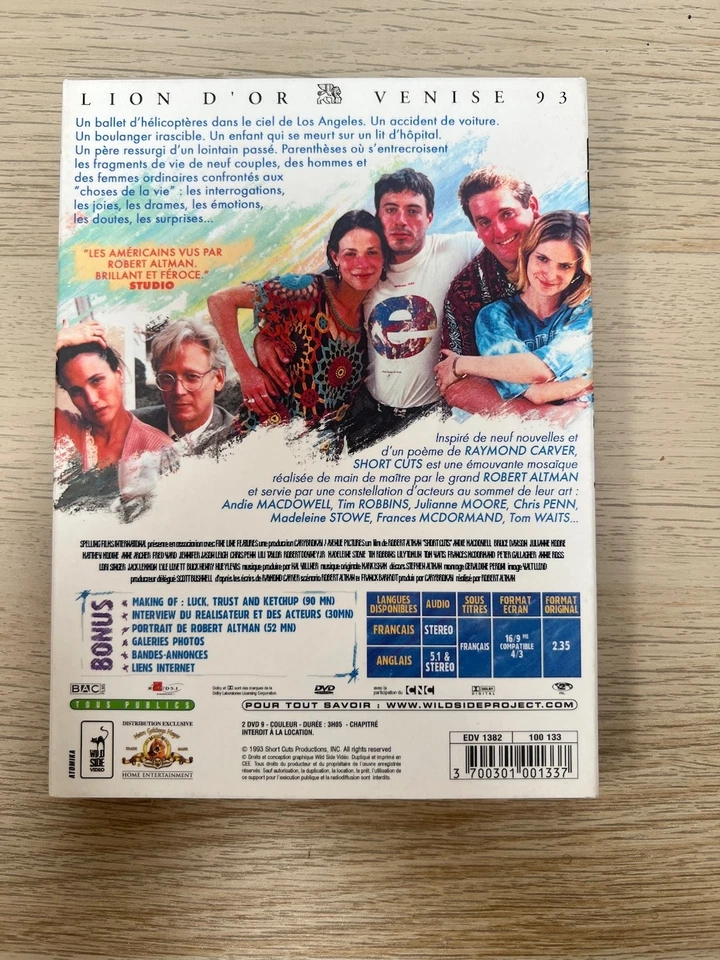 SHORT CUTS Special Edition 2xDVD Robert Altman R2 Lots of Extras PAL - Image 2 of 2