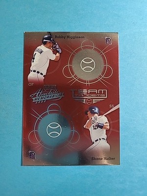 Bobby Higginson Shane Halter 2002 Playoff Absolute Team Tandems # TT12 J8452