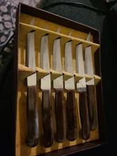 W Richardson Sheffield, England Forever Bakelite Handle Steak Knife Set Of Six