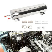 3" X 16" 50OZ Polished Stainless Steel Radiator Over Flow Puke Tank Catch Can