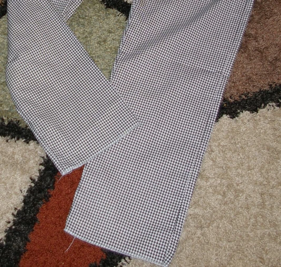 Men Chef Pant Hoondstooth Black White Zipper Fly 4 Pocket Sz L to 2X (38 to 44)  - Image 4 of 4