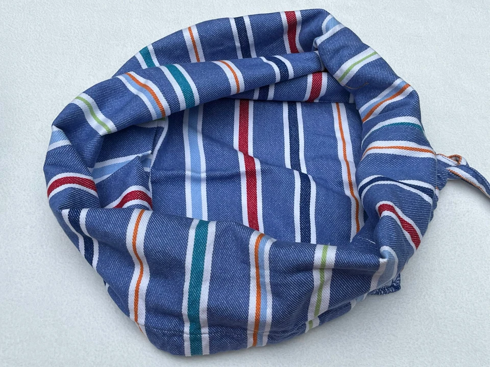 Pottery Barn Kids REVESTIMIENTO GRANDE A RAYAS AZUL PARA CESTAS 13” X 10” Foto 3 de 4