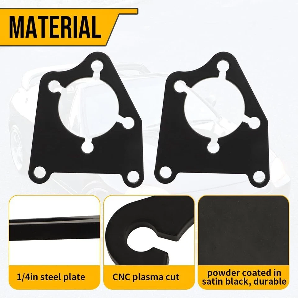Soportes de conversión de disco trasero con pernos para Honda Civic, CRX, del Sol 1988-1992 Foto 4 de 4