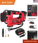 Lightweight Portable Tire Inflator - 30 L/min Fast Inflation for All Vehicles
