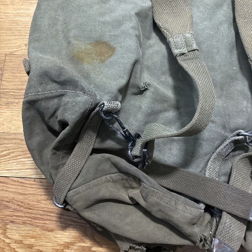Vtg WW2 OD Jungle Pack Backpack Od Green 1944 US Army USMC Hepburn MFG CO INC - Picture 10 of 17