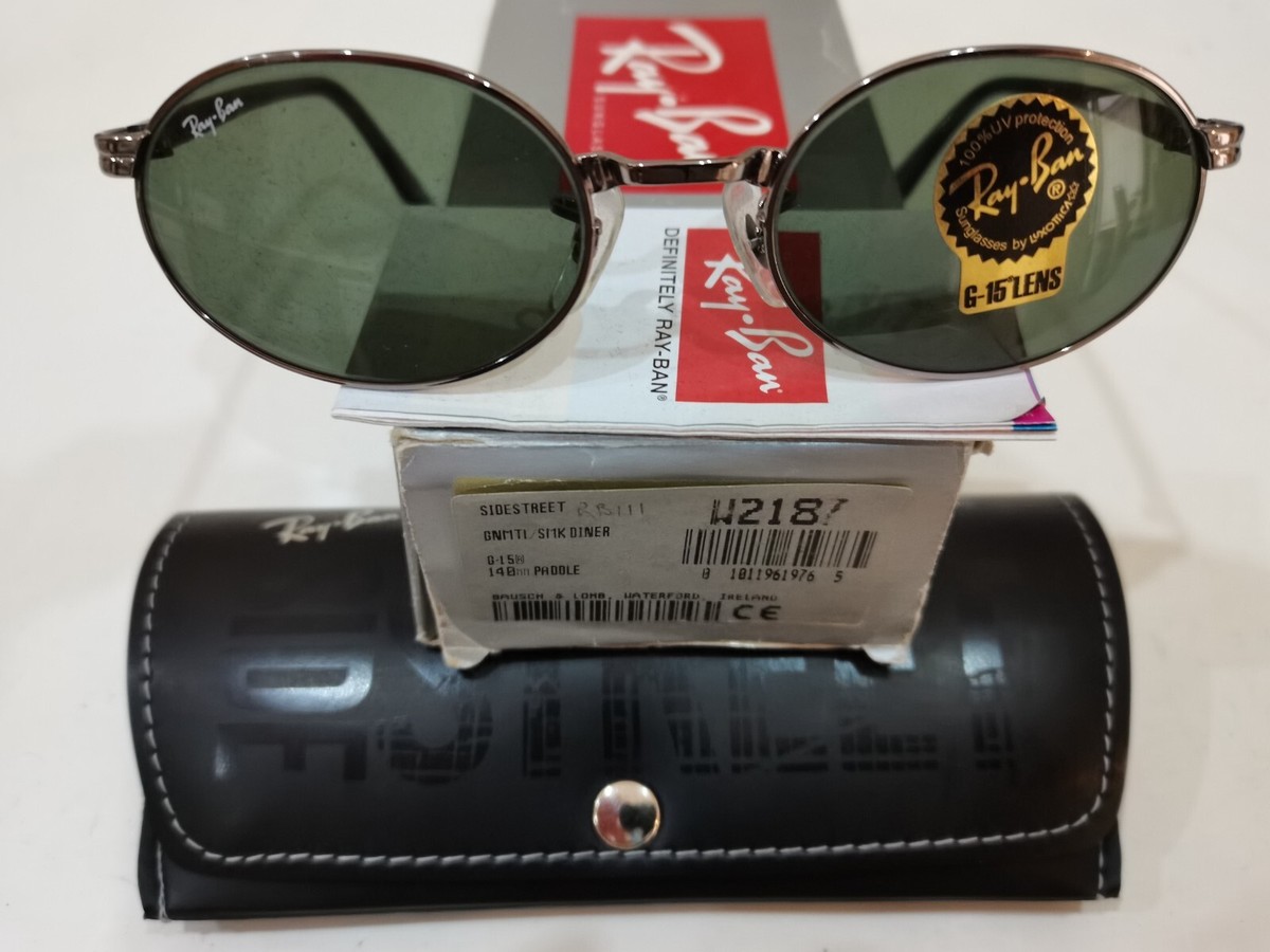 90s NOS VINTAGE RAY-BAN B&L USA SIDESTREET SILVER/GREY W2187
