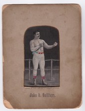 John L. Sullivan Stevengraph w Rare Pugilist Watch Advertising Back!! (1888)