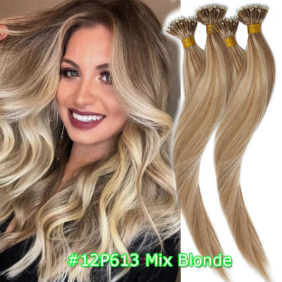 Nano Ring Loop Remy Human Hair Extensions Thick Full Head Micro Bead Tip 150G 8A