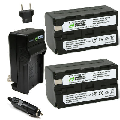 Wasabi Power Battery (2-Pack) & Charger NP-F730, F750, F760, F770 L Series