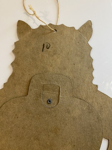 Vintage Original ca1940 Paper Jointed Halloween Black Cat - Picture 3 of 3