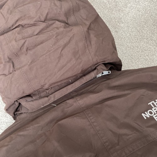 North Face McMurdo Down Parka Jacket Boys Large Brown HyVent Hooded Waterproof - Picture 8 of 9